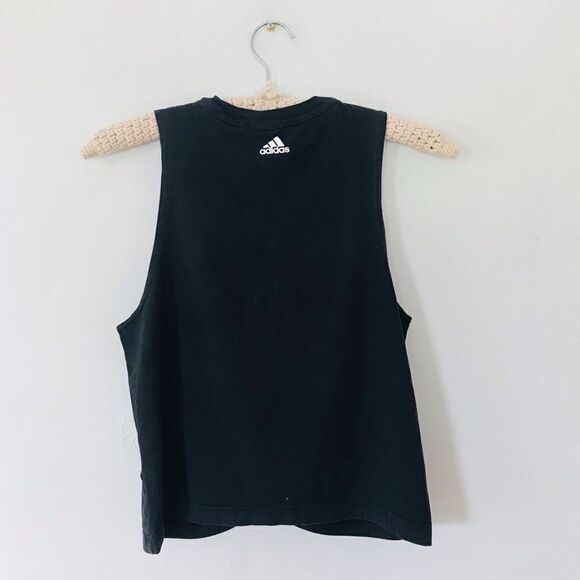 Adidas | black cropped tank top | size small - Picture 4 of 6